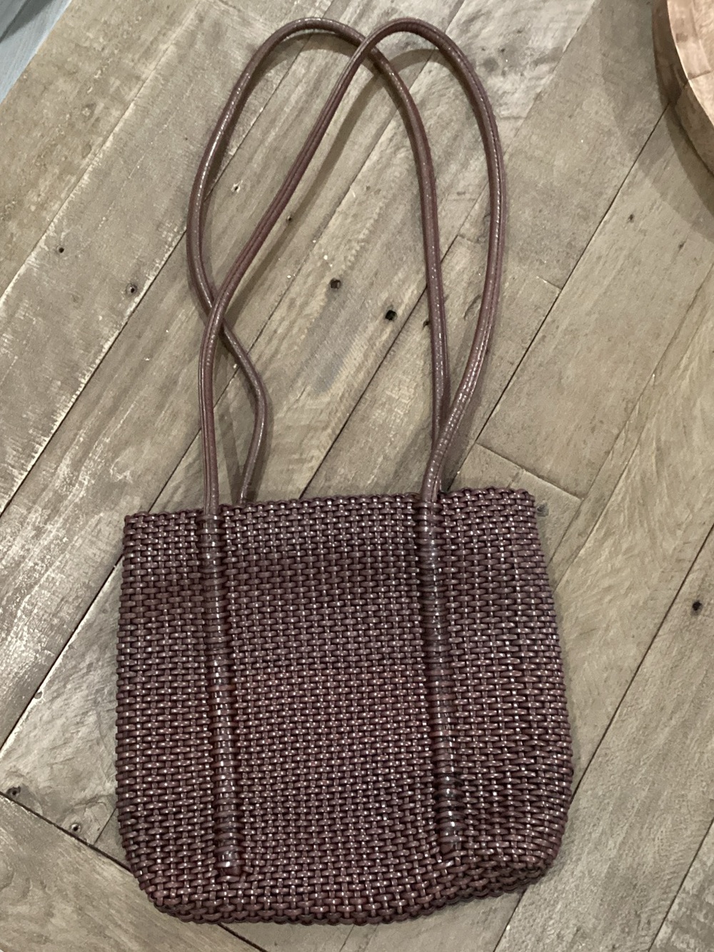 Nine West Woven Tote in Dusty Plum